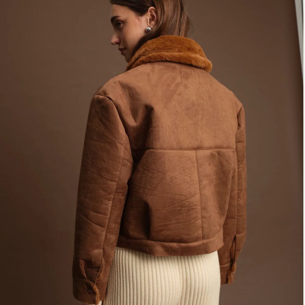 🤎 NWT Deluc Mathew Faux Suede Jacket – Medium | Sold Out Size - Picture 3 of 10